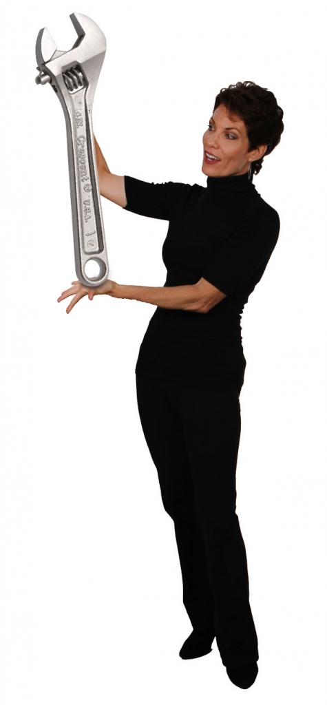 Ellen Rohr with Wrench